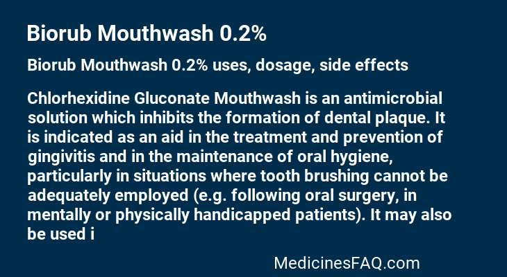 Biorub Mouthwash 0.2%