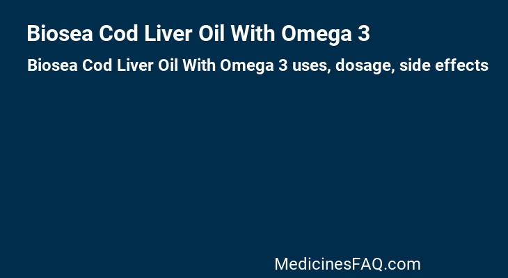 Biosea Cod Liver Oil With Omega 3