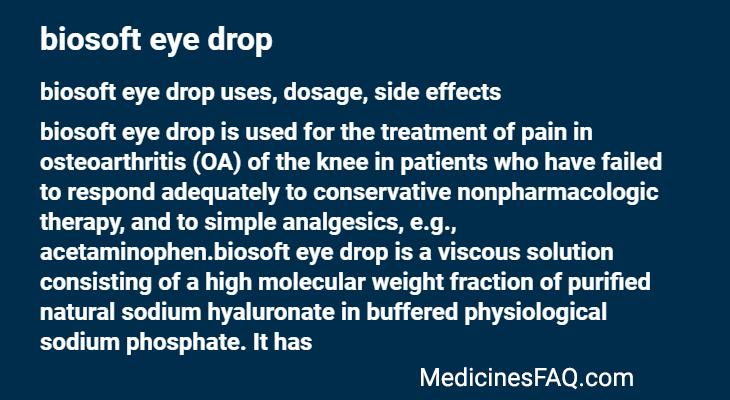 biosoft eye drop