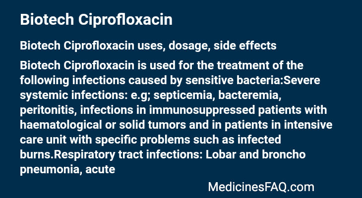 Biotech Ciprofloxacin