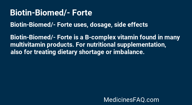 Biotin-Biomed/- Forte