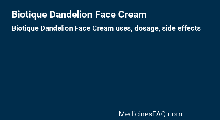 Biotique Dandelion Face Cream