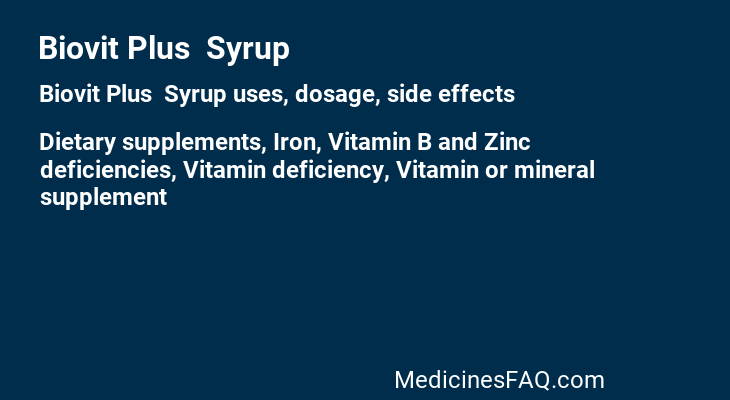 Biovit Plus  Syrup