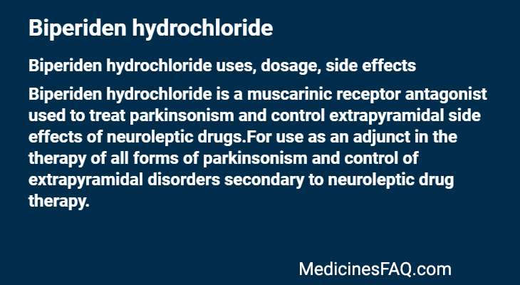 Biperiden hydrochloride