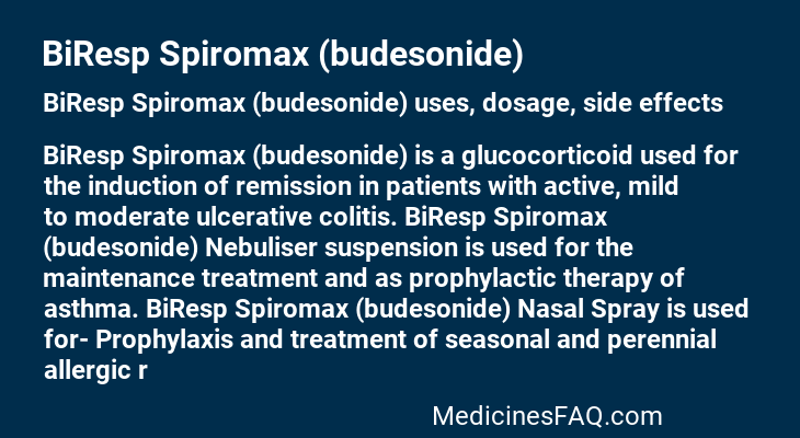 BiResp Spiromax (budesonide)