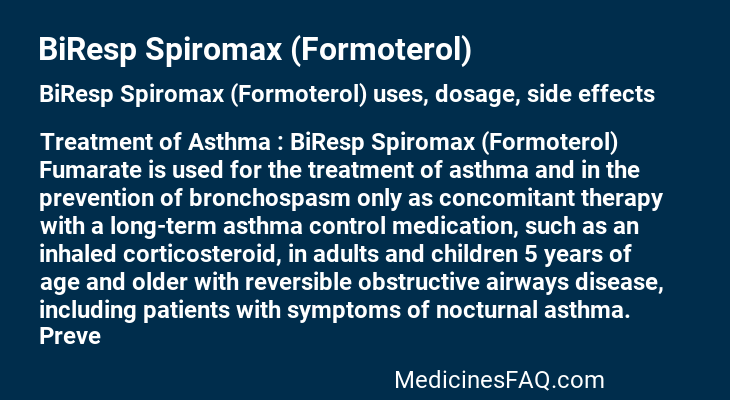 BiResp Spiromax (Formoterol)