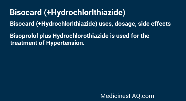 Bisocard (+Hydrochlorlthiazide)