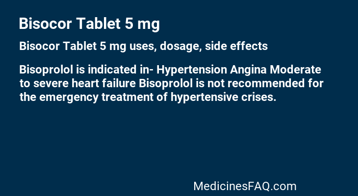 Bisocor Tablet 5 mg