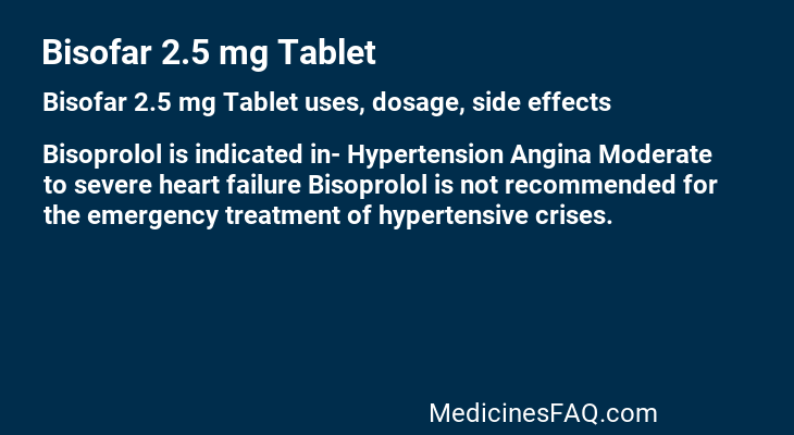 Bisofar 2.5 mg Tablet