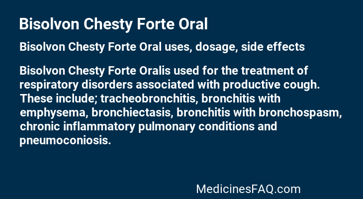 Bisolvon Chesty Forte Oral