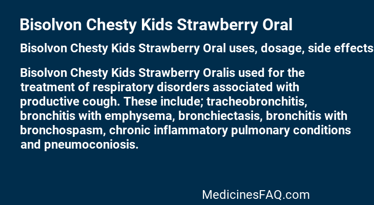 Bisolvon Chesty Kids Strawberry Oral