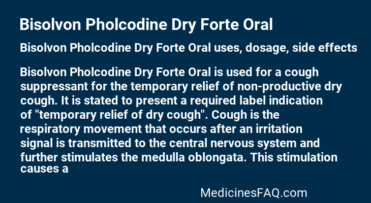 Bisolvon Pholcodine Dry Forte Oral