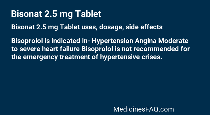 Bisonat 2.5 mg Tablet