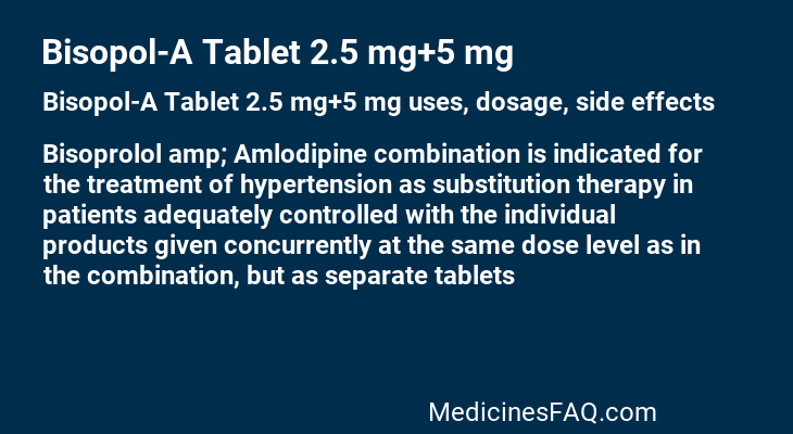 Bisopol-A Tablet 2.5 mg+5 mg