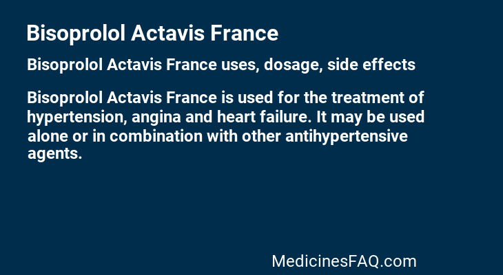 Bisoprolol Actavis France