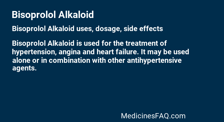 Bisoprolol Alkaloid