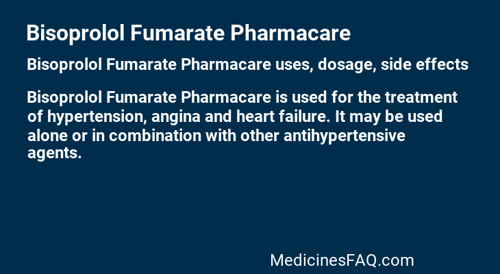 Bisoprolol Fumarate Pharmacare