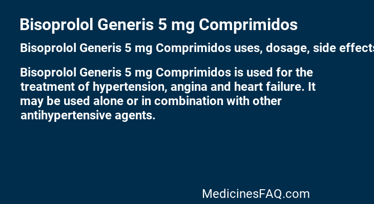 Bisoprolol Generis 5 mg Comprimidos