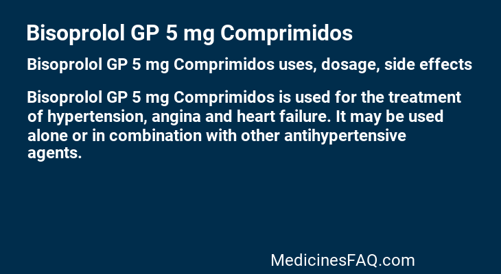 Bisoprolol GP 5 mg Comprimidos