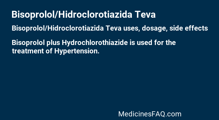 Bisoprolol/Hidroclorotiazida Teva
