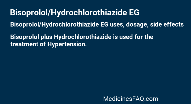 Bisoprolol/Hydrochlorothiazide EG