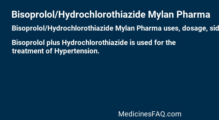 Bisoprolol/Hydrochlorothiazide Mylan Pharma