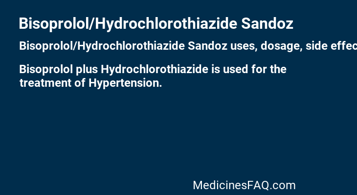 Bisoprolol/Hydrochlorothiazide Sandoz