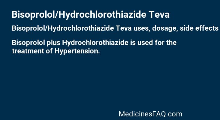 Bisoprolol/Hydrochlorothiazide Teva