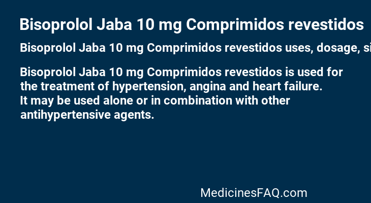Bisoprolol Jaba 10 mg Comprimidos revestidos