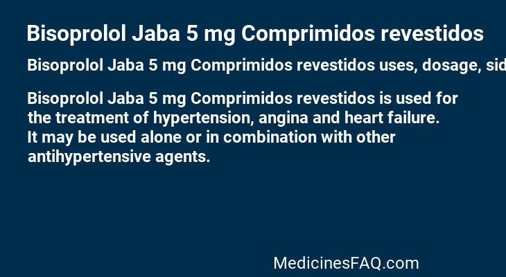 Bisoprolol Jaba 5 mg Comprimidos revestidos