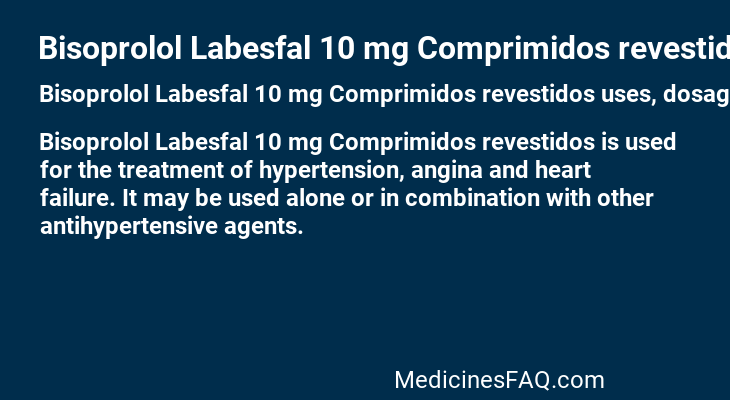 Bisoprolol Labesfal 10 mg Comprimidos revestidos