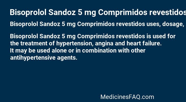 Bisoprolol Sandoz 5 mg Comprimidos revestidos