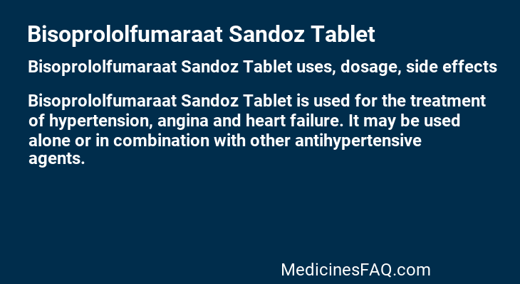 Bisoprololfumaraat Sandoz Tablet