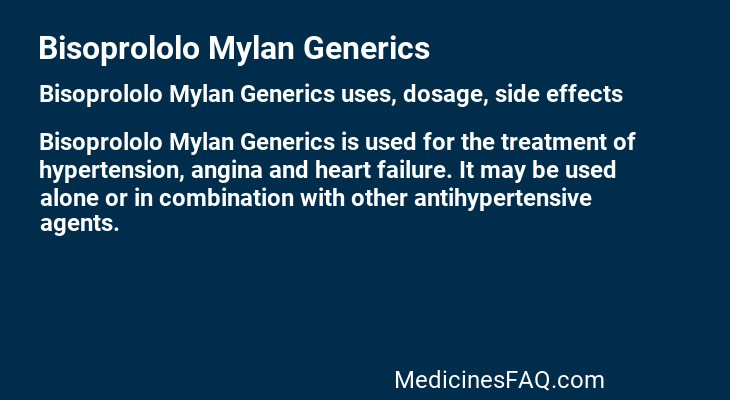 Bisoprololo Mylan Generics