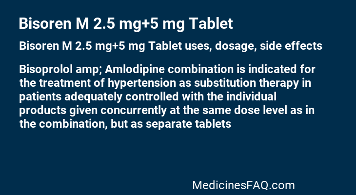 Bisoren M 2.5 mg+5 mg Tablet