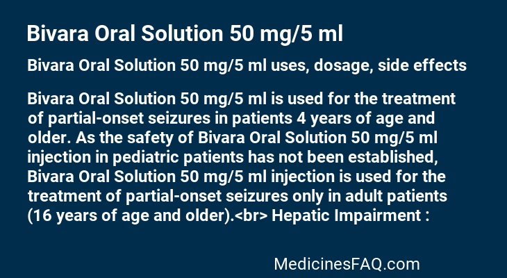Bivara Oral Solution 50 mg/5 ml