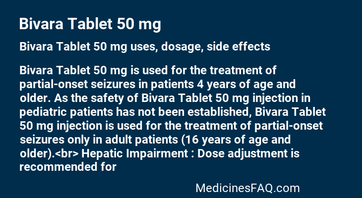 Bivara Tablet 50 mg