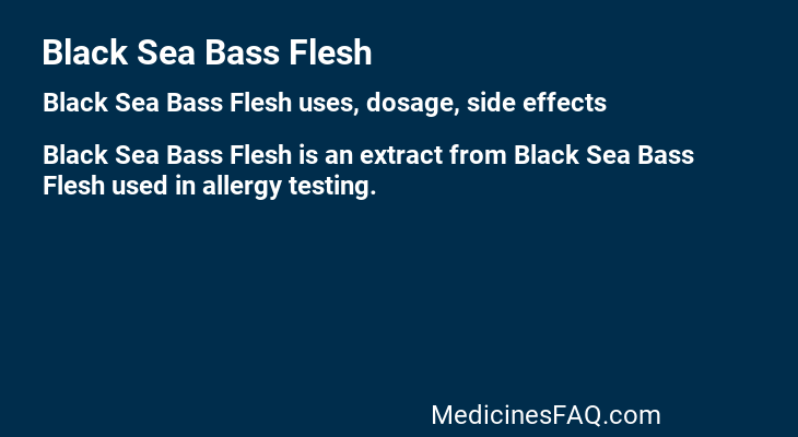 Black Sea Bass Flesh