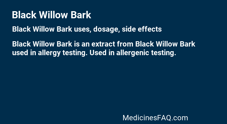 Black Willow Bark