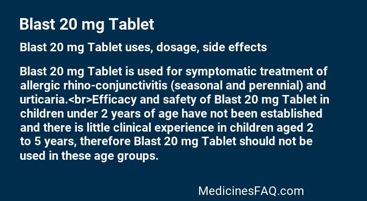 Blast 20 mg Tablet