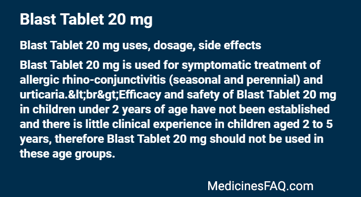 Blast Tablet 20 mg