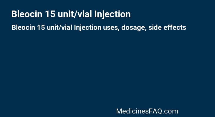 Bleocin 15 unit/vial Injection