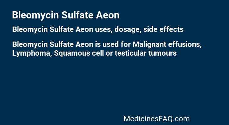 Bleomycin Sulfate Aeon
