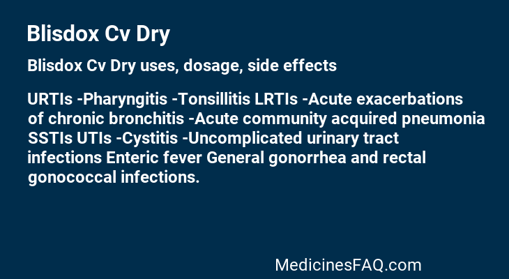 Blisdox Cv Dry