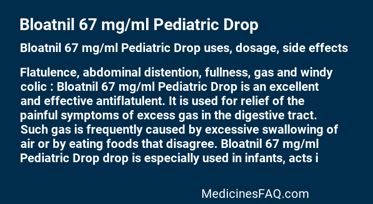 Bloatnil 67 mg/ml Pediatric Drop