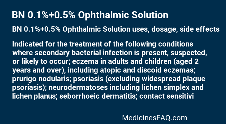 BN 0.1%+0.5% Ophthalmic Solution