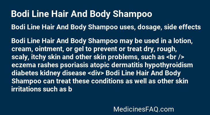 Bodi Line Hair And Body Shampoo