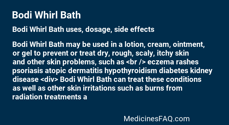 Bodi Whirl Bath