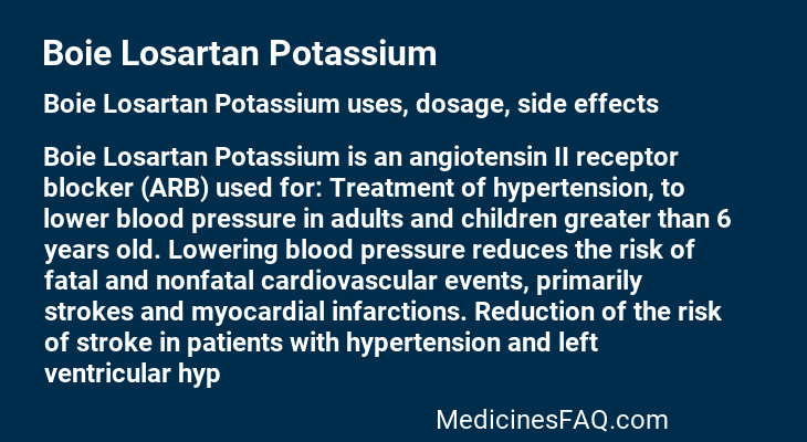 Boie Losartan Potassium
