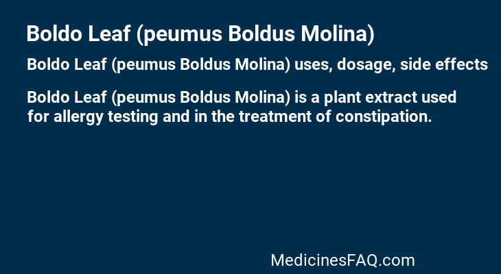 Boldo Leaf (peumus Boldus Molina)